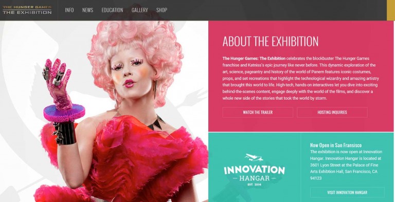 Ausstellung zu Tribute von Panem im Palace of Fine Arts in San Francisco