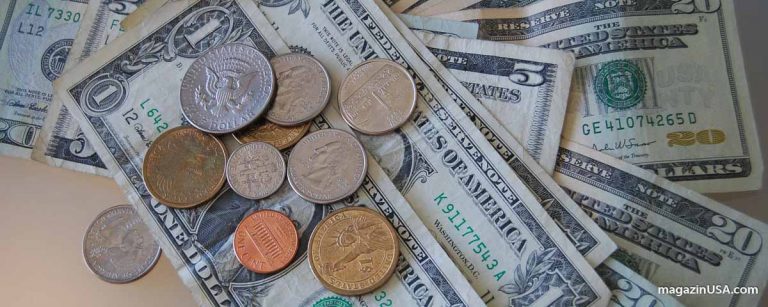 Münzen und Geldscheine in USA