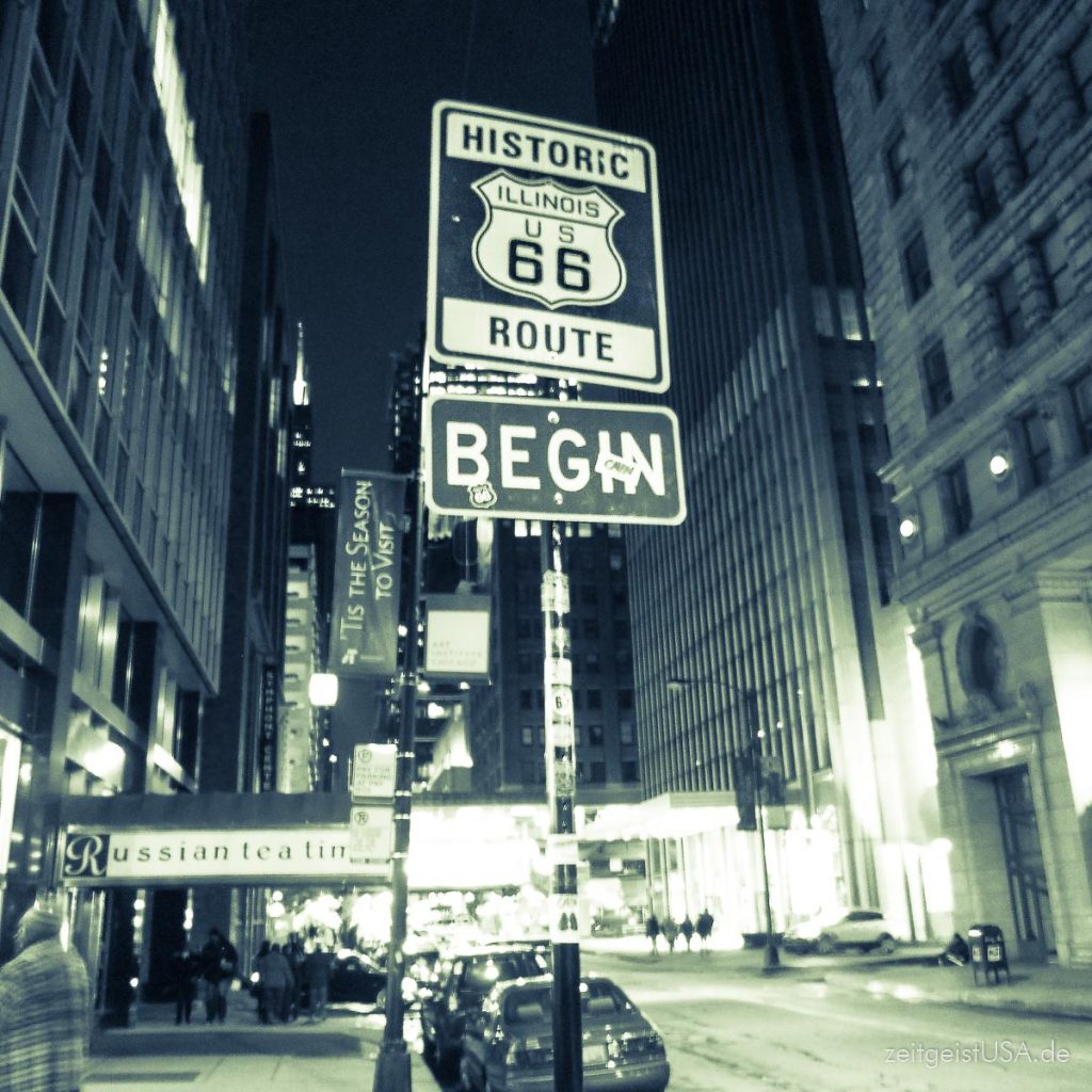 Start der Route 66 in Chicago