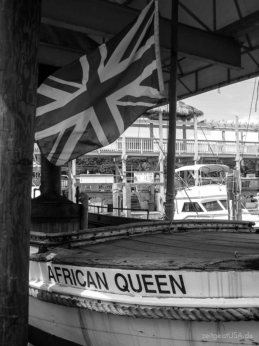 African Queen Boot (aus dem 1951 Film mit Humphrey Bogart) in Key Largo