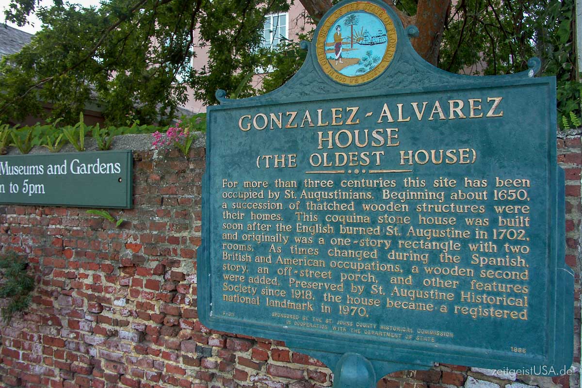 González–Alvarez House in St. Augustine, Florida