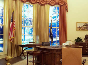 Nachbildung des Oval Office als Jimmy Carter Präsident war (Bild: Jimmy Carter Presidential Library)