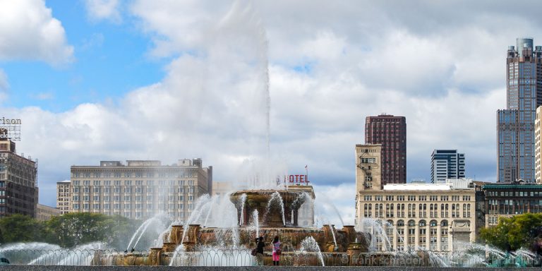 Chicago Skyline vom Millennium Park gesehen - Chicago Architektur