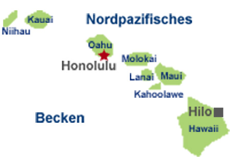 Die Inseln von Hawaii (Karte)