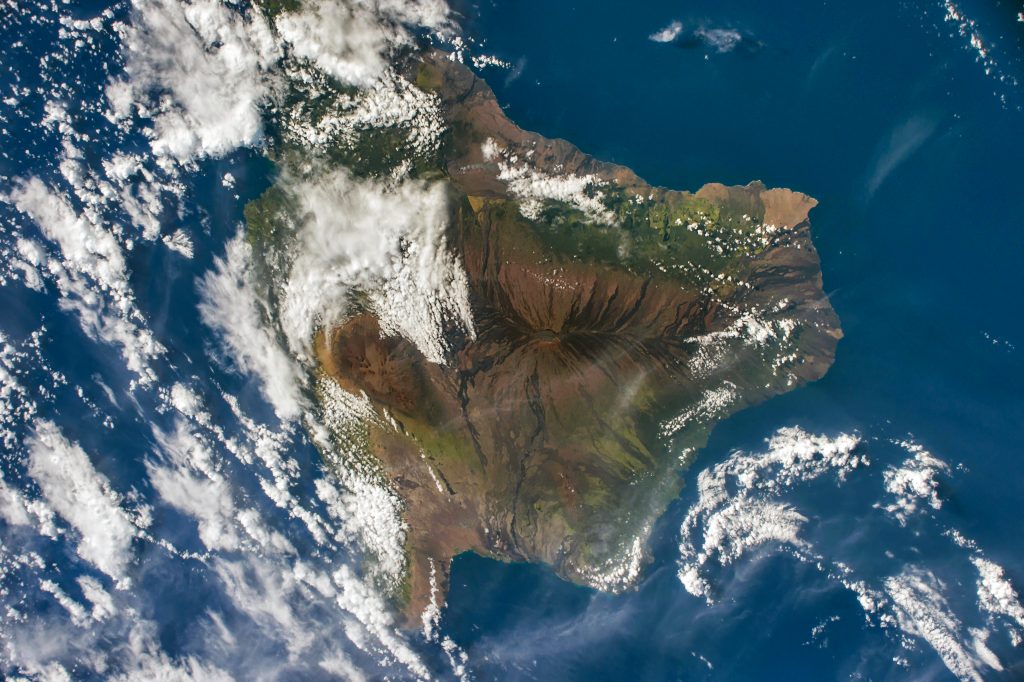 Big Island, Hawaii - by NASA/selected and enhanced by Riccardo Rossi [Public domain]
