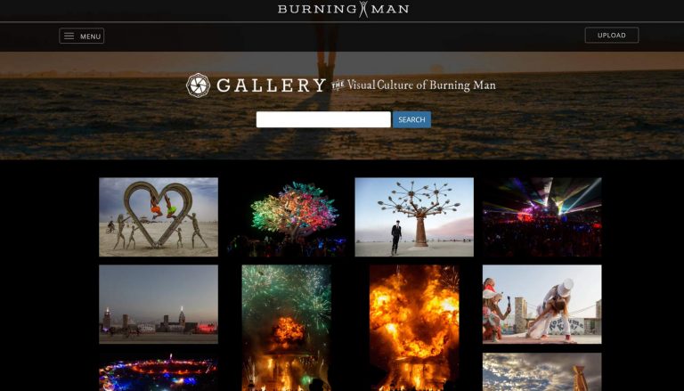 Burning Man Photo Gallery (Screenshot https://gallery.burningman.org)