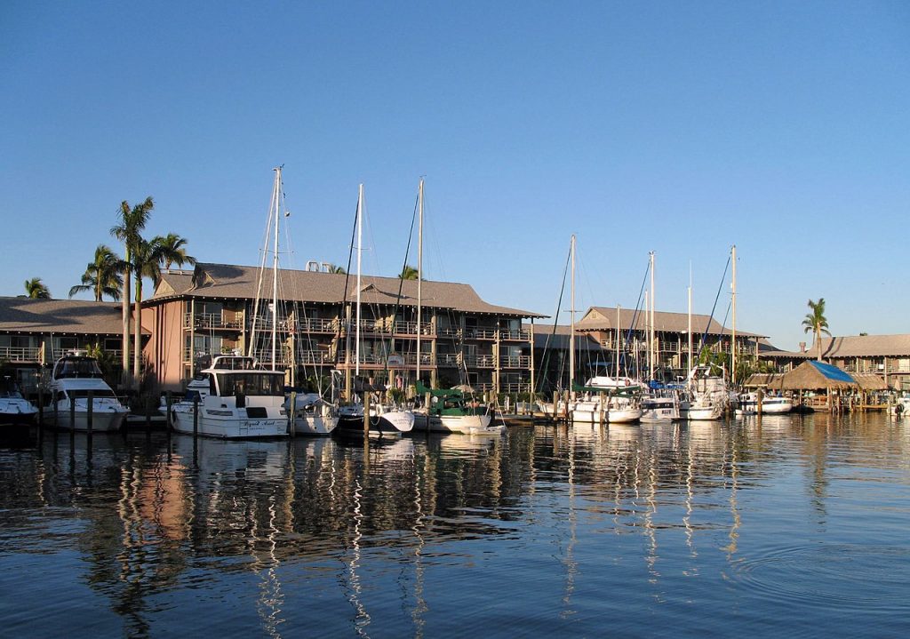 City Dock in Naples, Florida [photo: Marc Ryckaert, CC BY-SA 4.0 https://creativecommons.org/licenses/by-sa/4.0, via Wikimedia Commons]