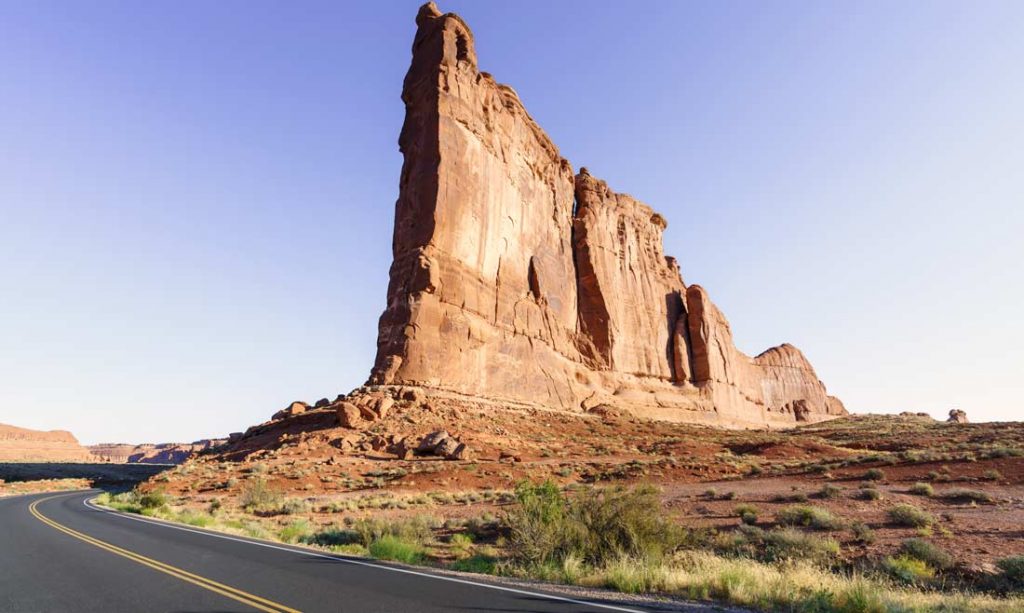 Tower of Babel rock formation, Arches Nationalpark, Utah, USA